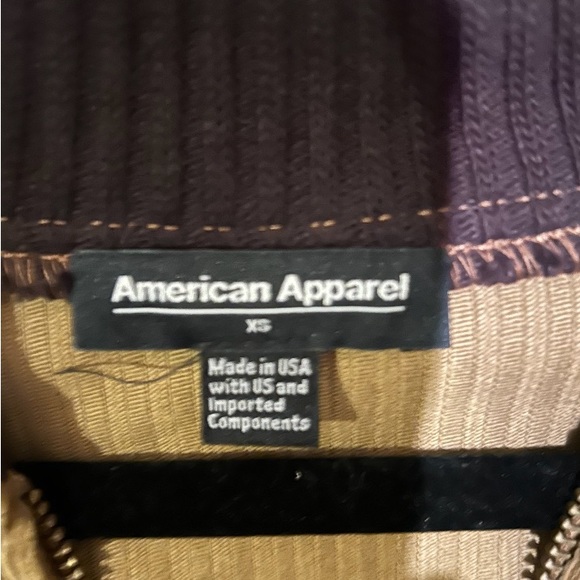 American Apparel Unlined Corduroy Bomber Jacket with Pockets - Picture 3 of 4